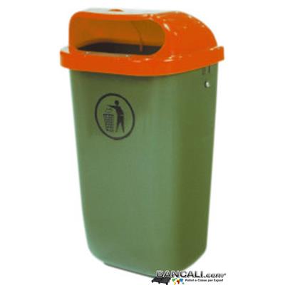 Bin50L-URBANJ - Bidone per rifiuti 50 Litri  in plastica per uso urbano o Aziendale, disponibile in vari colori   Altezza 250 mm  Larghezza 440 mm Lunghezza 263 mm   Peso Tara 3 Kg.