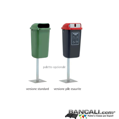 Bin50L-URBANJ - Bidone per rifiuti 50 Litri  in plastica per uso urbano o Aziendale, disponibile in vari colori   Altezza 250 mm  Larghezza 440 mm Lunghezza 263 mm   Peso Tara 3 Kg.