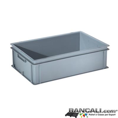 Box40x60h17DM - Contenitore Robusto 400x600xh.170mm. in Plastica Atossica Capacit&agrave; Litri 30. La cassa &egrave; sovrapponibile Dotata di 2 Maniglie NON Passanti. Peso Tara Kg. 1,625