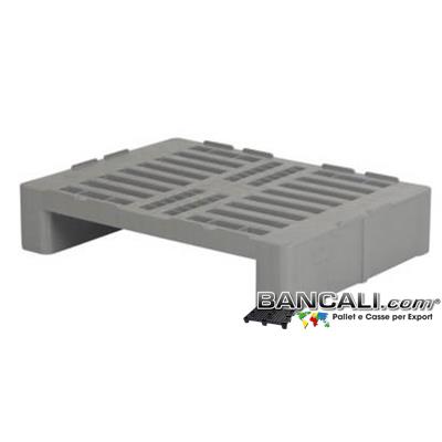 H2RACK60x80W2 - Mini Pallet in plastica 600x800 h 160 mm. in HDPE Vergine Pallet inforcabile 2 Vie idoneo per portata su scaffale e transito su rulliera ottimo per la logistica intensiva Peso Tara 9 Kg.