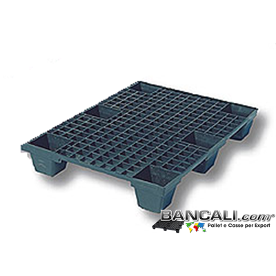 PAL70x100nW2T - EXPORT-PALLET&reg; 700 x1000 mm. in Plastica inseribile rettangolare a piano Grigliato maglia quadrata con  6 piedi, Idoneo per spedire via Marittima e via Aerea. Confezionamento 70x100 altezza 216 cm. Tara Peso 5 Kg.