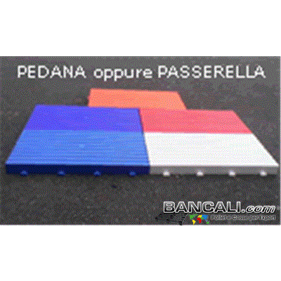 PED50x100h8LT - Pedana Passerella 50x100 altezza 8 cm. in Plastica Speciale additivata per i raggi U.V. per protezione dal Sole. Pedonabili incastrabili tra loro,  Peso Tara 4,8 Kg.