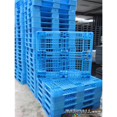 Perim98x115h12U - Bancale in Plastica 985x1150 cm altezza 1250 mm. di colore Azzurro (Pallet realizzato in Esclusiva per Samsung) idoneo per Export. Peso Tara Kg. 8 