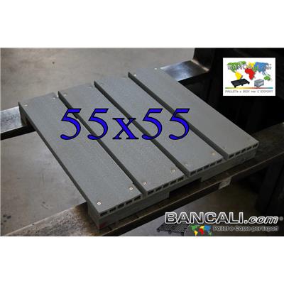 Pedana in Plastica 550x550 mm. h.70 mm. su Misura Piano Ruvido inforcabile 2 vie Tara Peso Kg. 6,8